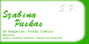szabina puskas business card