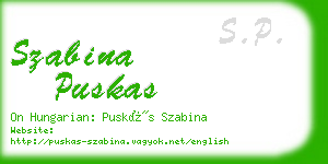 szabina puskas business card